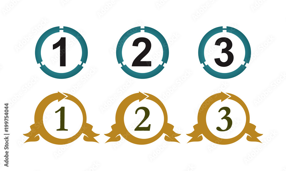 Modern Number Template Set Modern Number Template Set