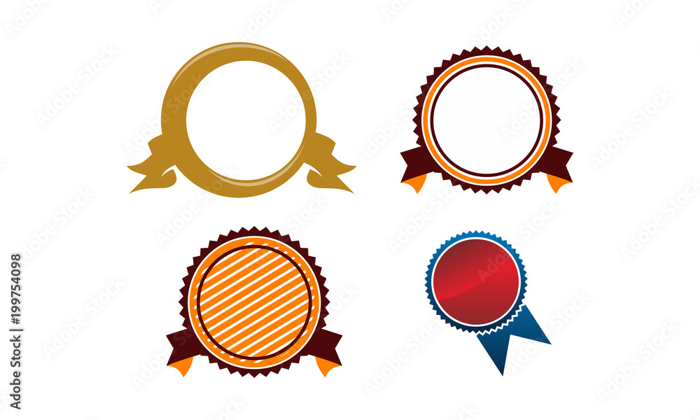Template Emblem Blank Set