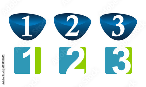 Modern Number Template Set