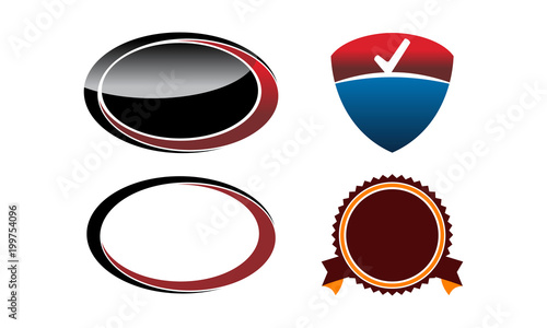 Template Emblem Blank Set