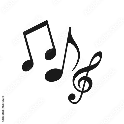 music note icon. Music note icon logo vector