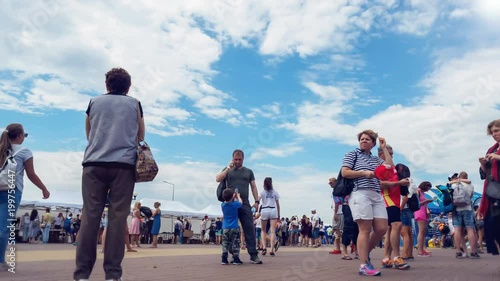 Abstract People on Street Timelapse
