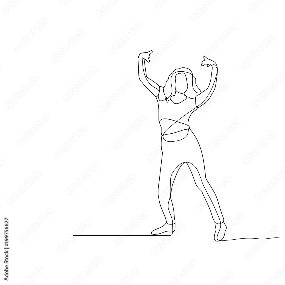 vector, isolated sketch of a girl dancing a dance vector, isolated sketch of a girl dancing a dance