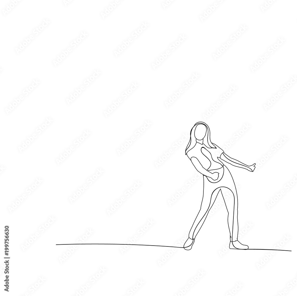 sketch of a girl dancing sketch of a girl dancing