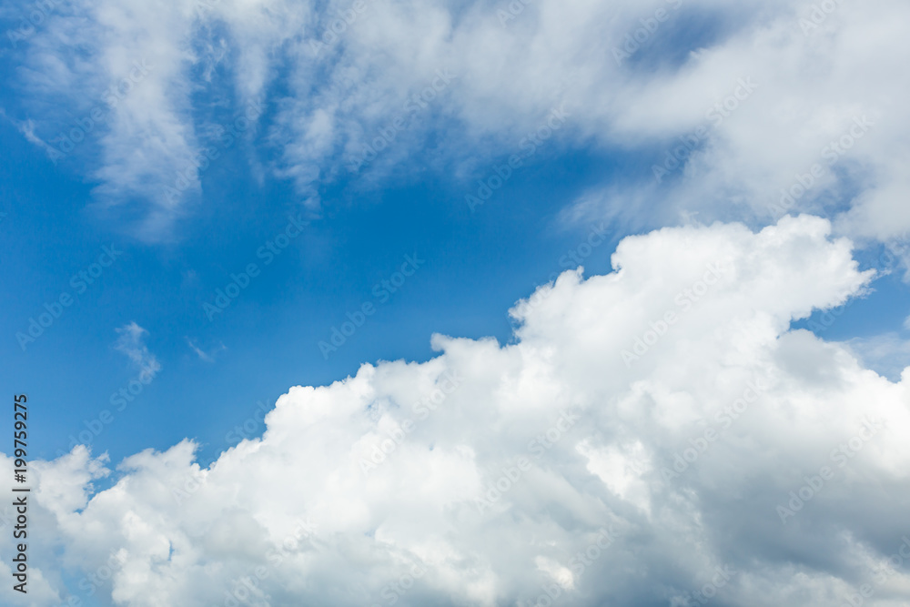 Obraz premium blue sky with white clouds, background, wallpaper