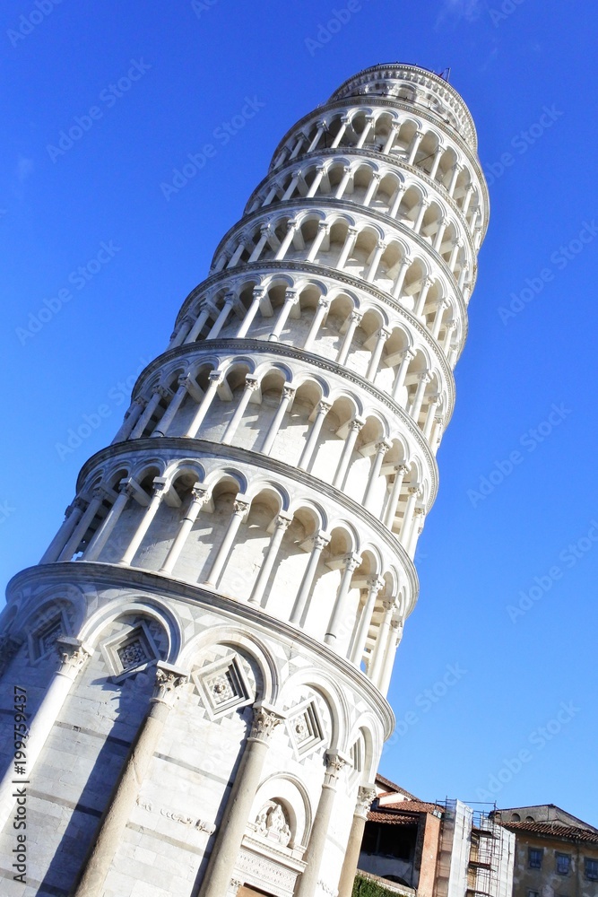 the leaning tower - the famous place in Pisa, Italy