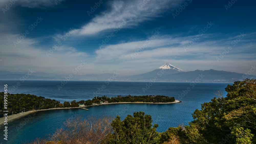 日本 世界遺産 富士山 冬 絶景 雪 感動の風景 西伊豆 Stock Photo Adobe Stock