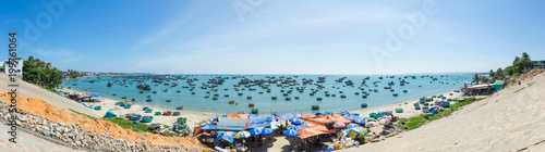 Muine fishing village market  Fishermen float  Travel  Holiday  Panorama