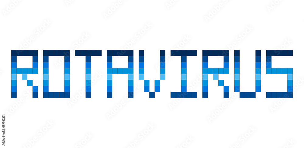 Obraz premium Rotavirus pixel art word