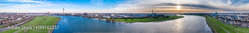 Aerial View of Duesseldorf in Germany - Europe