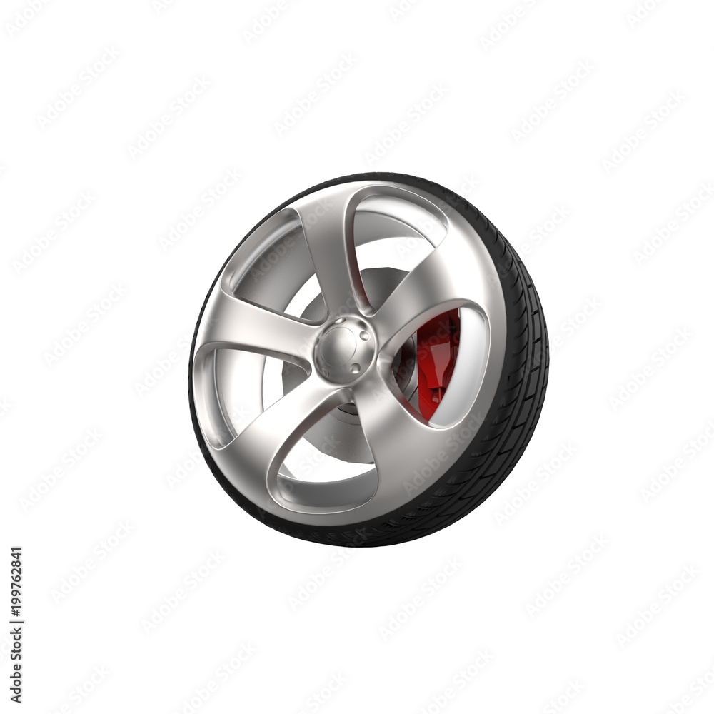 Obraz premium car wheels 3d rendering