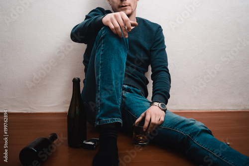 lonely and drunk man