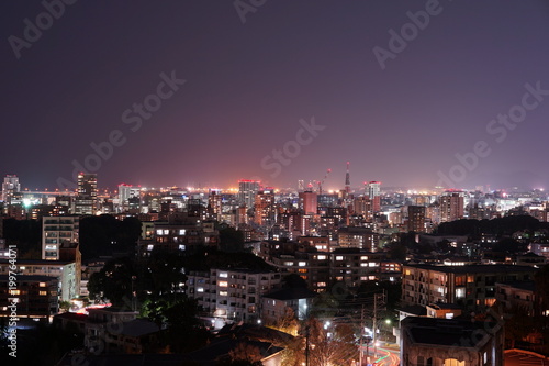 福岡市中央区の夜景都市風景 © fy2907fw