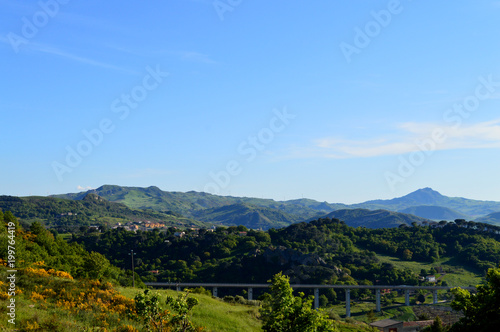 Panorama of the Mountains Around Nicosia, Enna, Sicily, Italy