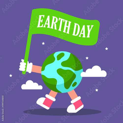 Earth Day. planet. space. ecology. vector illustration. background