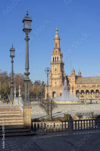 plaza de España de Sevilla construida para la exposición iberoamericana de 1929