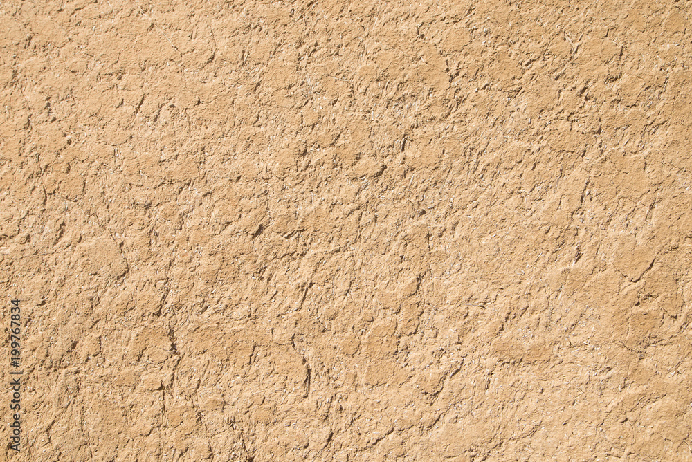 Clay texture. Clay and straw wall. Clay and straw plaster Stock Photo