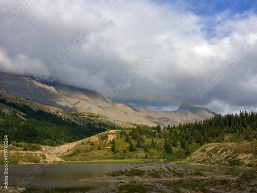 Icefields Parkway with rainbow, Canada