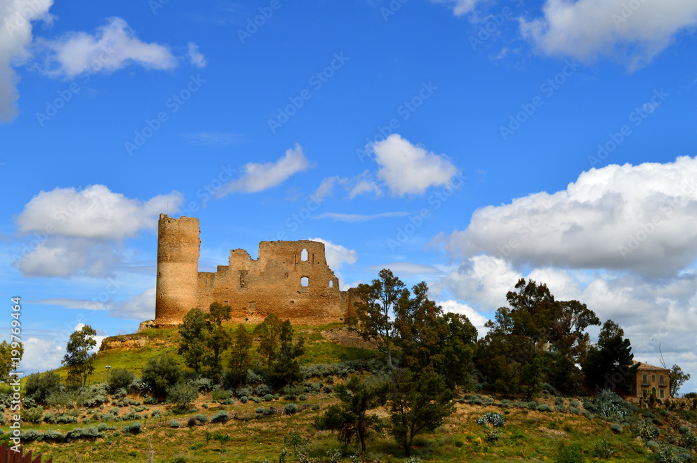 View of Mazzarino Medieval Castle, Caltanissetta, Sicily