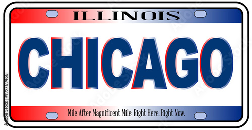 Illinois State License Plate Chicago City