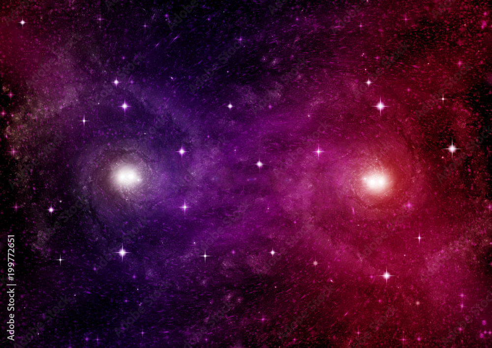galaxy in a free space galaxy in a free space