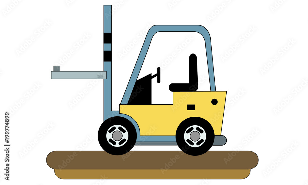 Illustration graphic design of forklift vehicle icon Illustration graphic design of forklift vehicle icon
