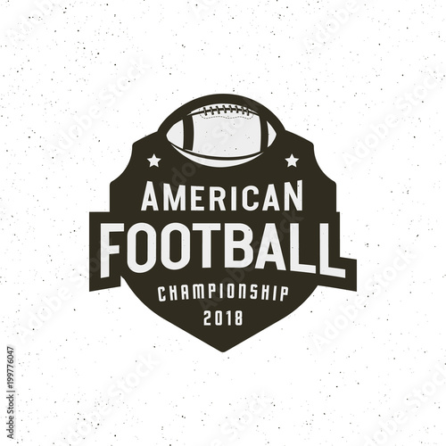 american football logo. sport emblem, badge. vector illustration