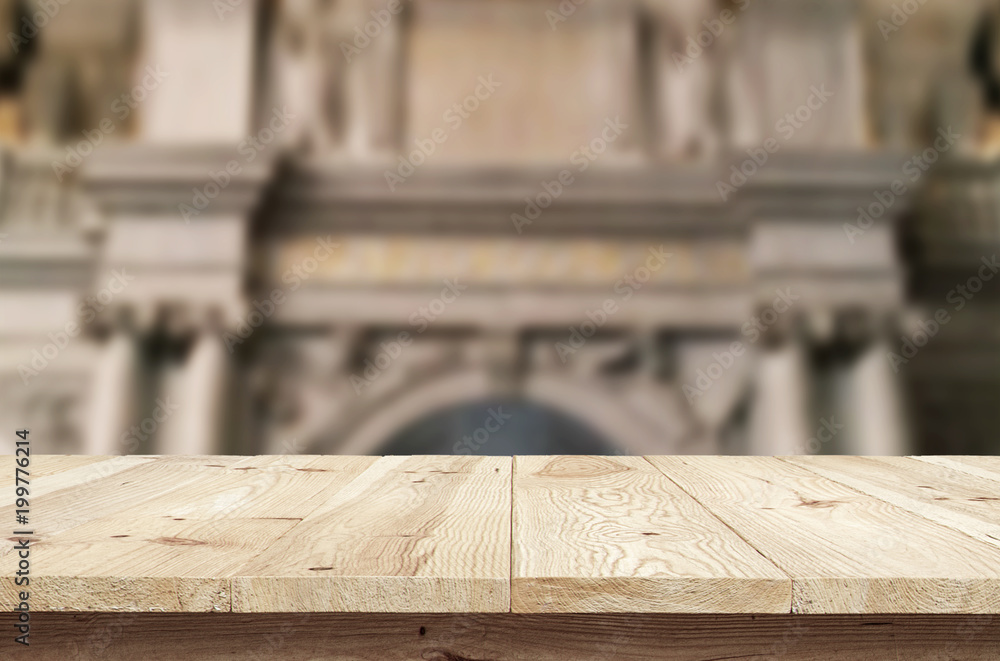 Woden desk and interior background Woden desk and interior background