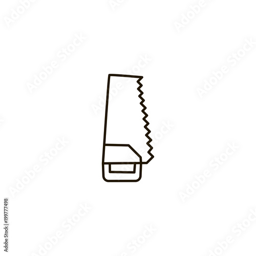 hand saw icon. sign design