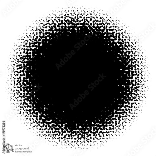 Vector Graphic #Halftone Dot Circle Pattern