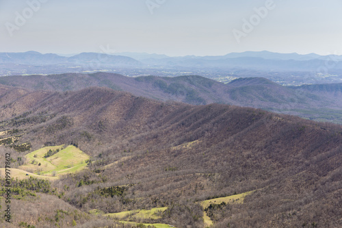 View from McAfee Knob, located along the Appalachian Trail near Roanoke, Virginia