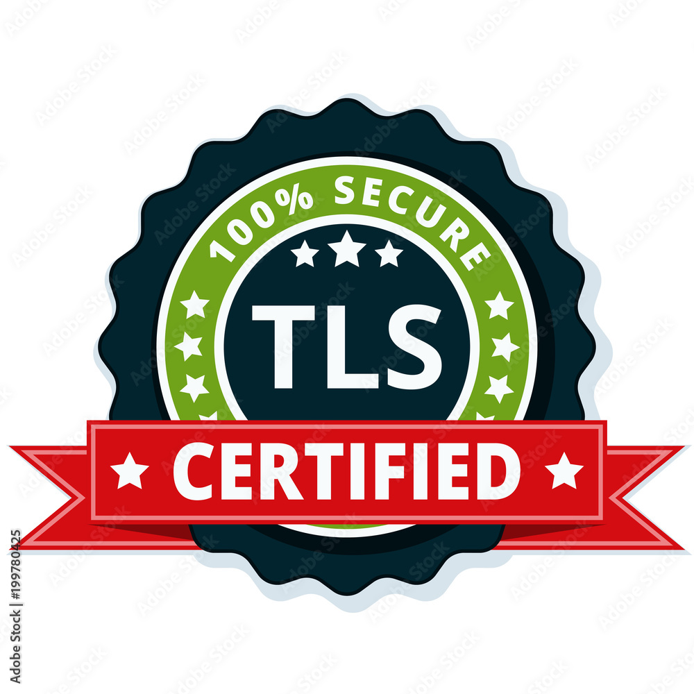 TLS Certified label illustration TLS Certified label illustration