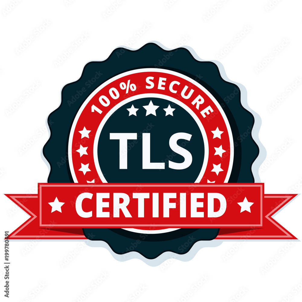 TLS Certified label illustration TLS Certified label illustration