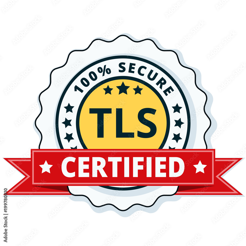 TLS Certified label illustration TLS Certified label illustration