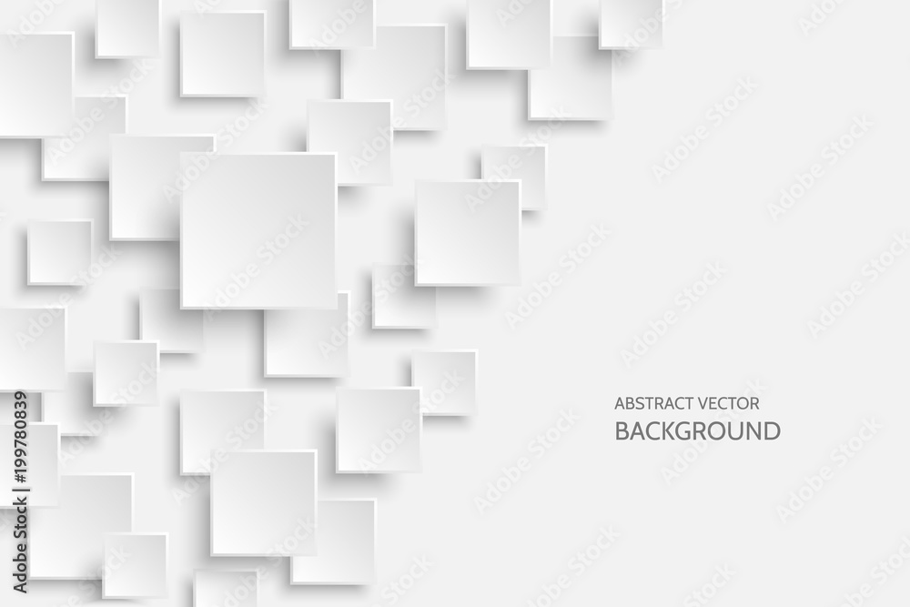Vector white modern abstract background - obrazy, fototapety, plakaty 
