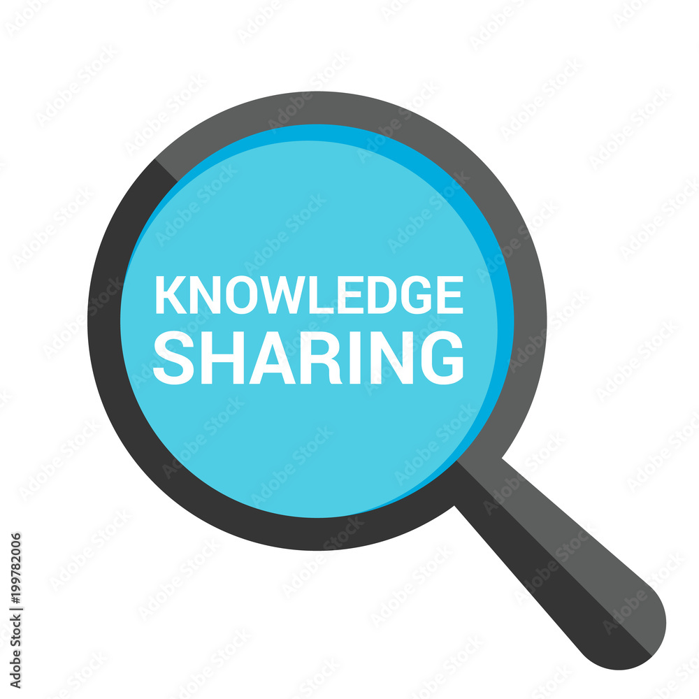 Learning Concept: Magnifying Optical Glass With Words Knowledge Sharing Learning Concept: Magnifying Optical Glass With Words Knowledge Sharing