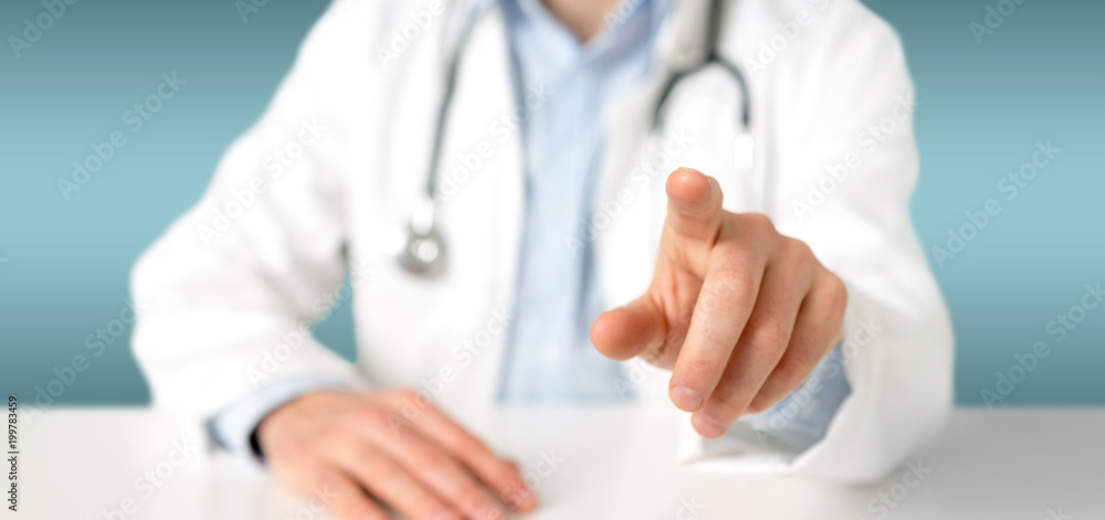 Doctor giving empty hands at the clinic Doctor giving empty hands at the clinic