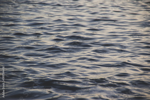 Sea ripple with evening light