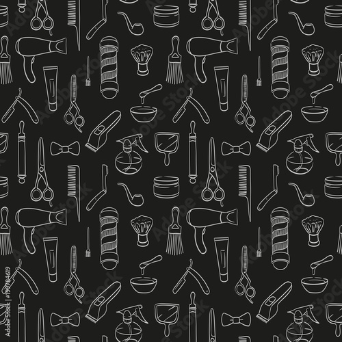 Pattern with barbershop tools