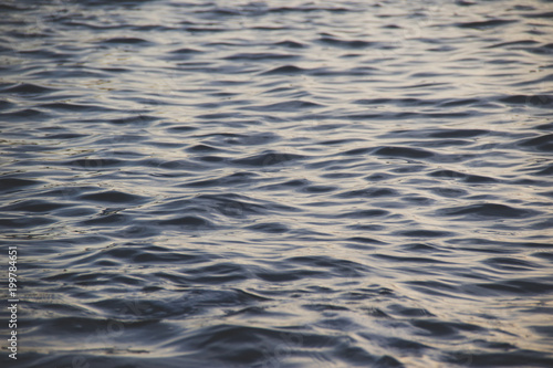 Sea ripple with evening light