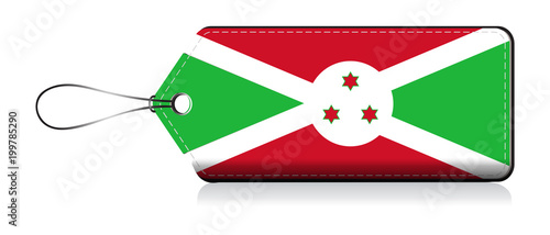 Burundi flag label, Made in Burundi