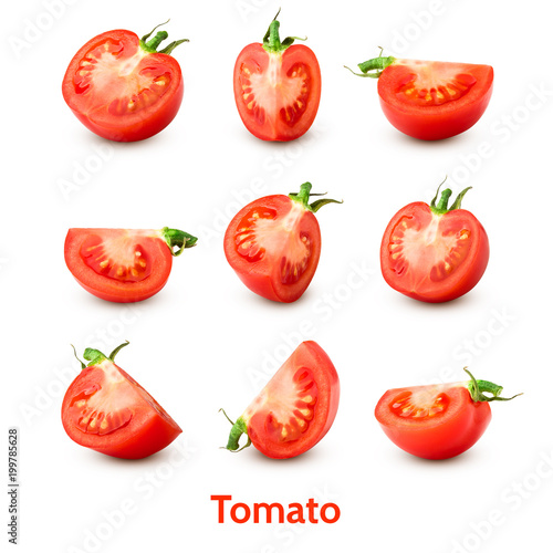 tomato slice pattern, on the white background, abstract