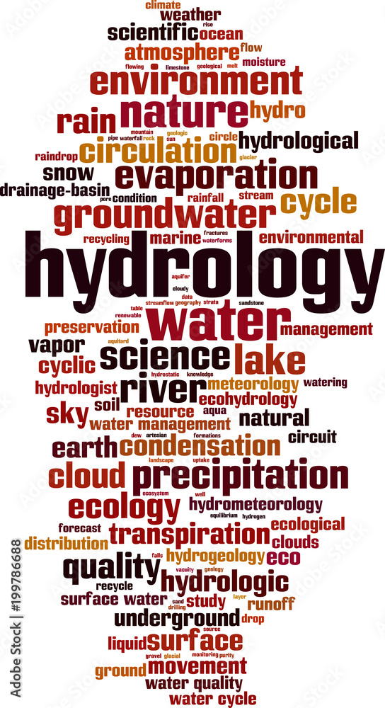 Obraz premium Hydrology word cloud