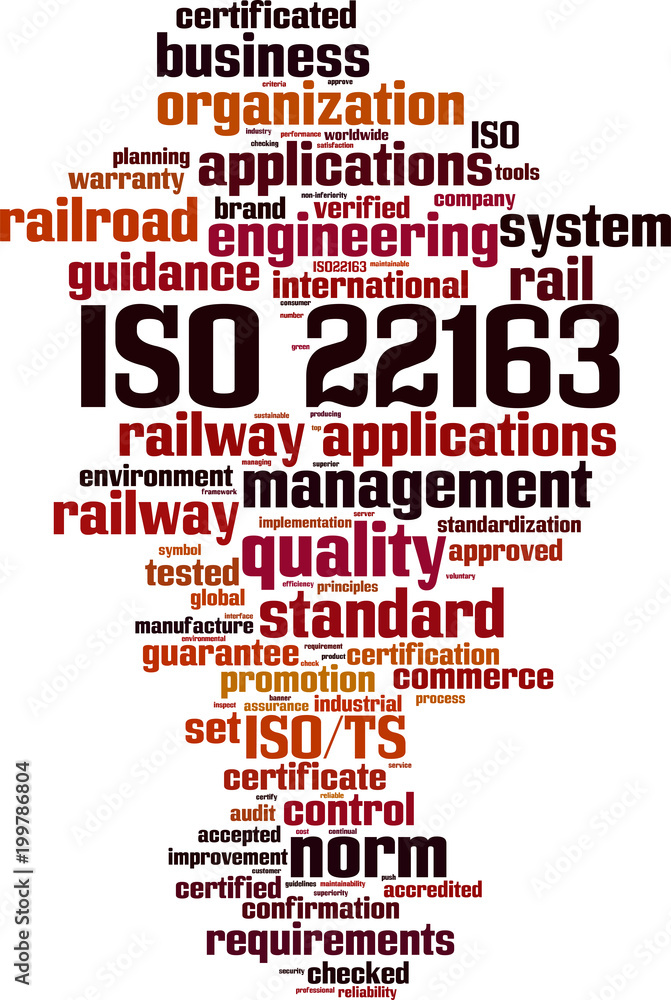 Obraz premium ISO 22163 word cloud