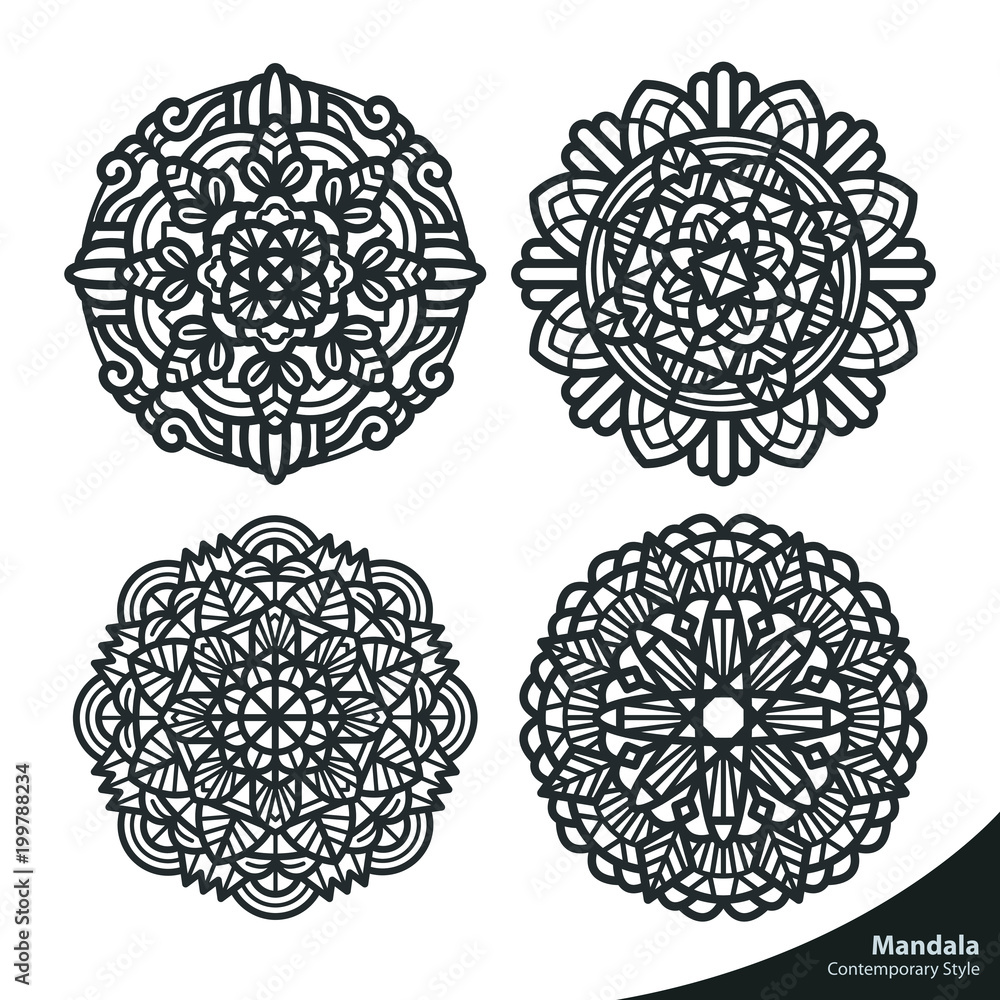 Mandala Art Natural Pattern Decorative Graphic Element Contemporary Ornament Coloring Book Relaxation Mandala Art Natural Pattern Decorative Graphic Element Contemporary Ornament Coloring Book Relaxation