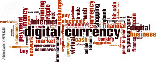 Digital currency word cloud