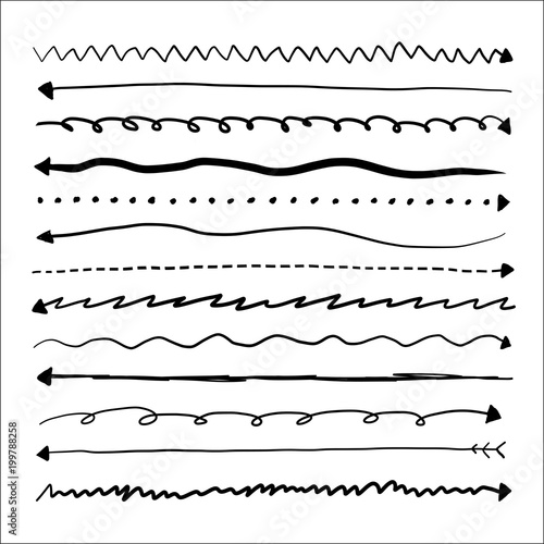 Doodle Vector Long Arrows