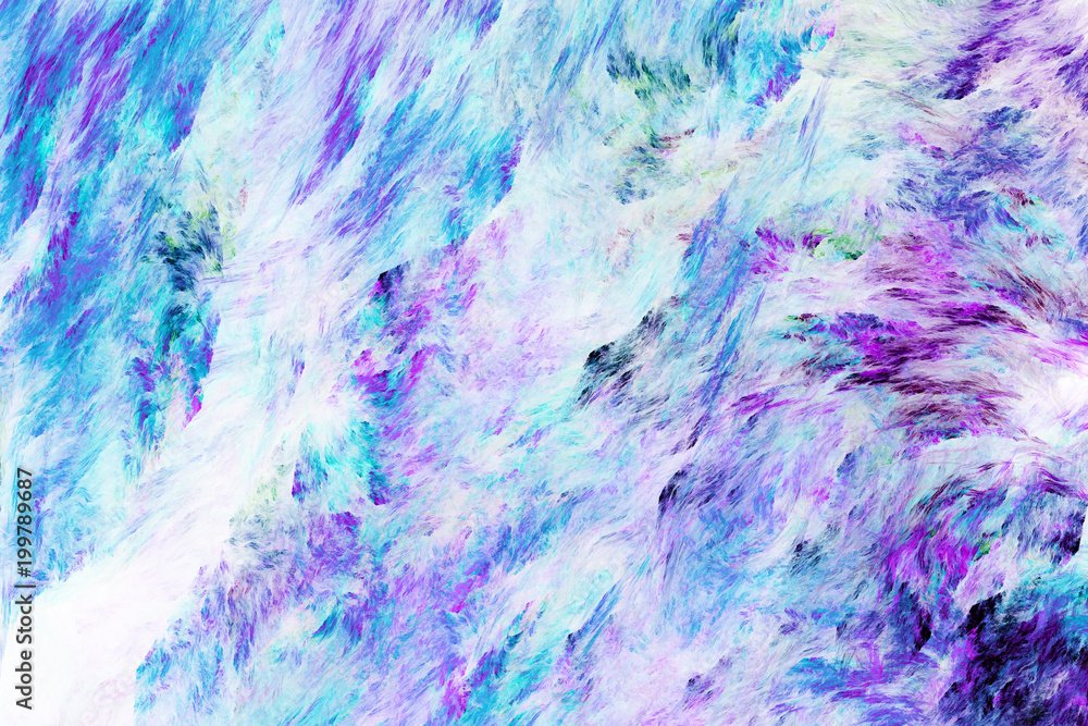 Abstract blue and violet marble texture. Fractal background. Fantasy digital art. 3D rendering.