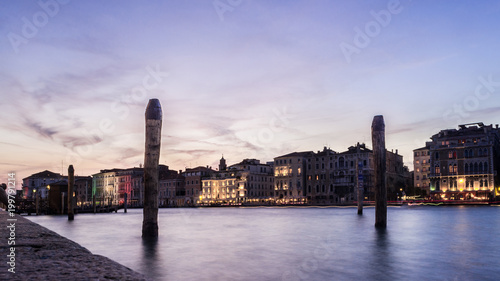 Long exposure of the Grand Canal in Venice  Italy