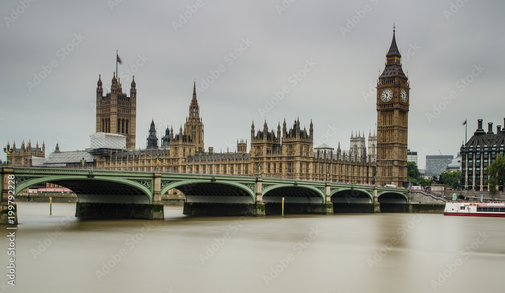 Long exposure of the Houses of Parliament, London